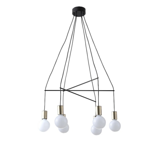 PENDENTE TRACE Ø62X105CM METAL PRETO COM DETALHE EM COBRE | STUDIOLUCE WHITE QPD1354 PENDENTE TRACE Ø62X105CM METAL PRETO COM DETALHE EM COBRE | STUDIOLUCE WHITE QPD1354