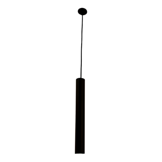 PENDENTE TUBO MR11 300MM PRETO CANOPLA EMBUTIR | MOON 1091103