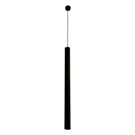 PENDENTE TUBO MR11 300MM PRETO CANOPLA SOBREPOR | MOON 1091113