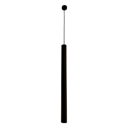 PENDENTE TUBO MR11 300MM PRETO CANOPLA SOBREPOR | MOON 1091113