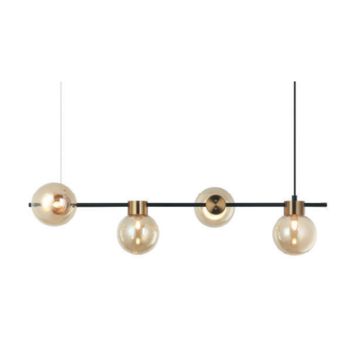 PENDENTE TUTU METAL E VIDRO PRETO DOURADO E CHAMPANHE 4XG9 | BELLA ILUMINAÇÃO HL027P PENDENTE TUTU METAL E VIDRO PRETO DOURADO E CHAMPANHE 4XG9 | BELLA ILUMINAÇÃO HL027P