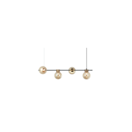 PENDENTE TUTU METAL E VIDRO PRETO DOURADO E CHAMPANHE 4XG9 | BELLA ILUMINAÇÃO HL027P PENDENTE TUTU METAL E VIDRO PRETO DOURADO E CHAMPANHE 4XG9 | BELLA ILUMINAÇÃO HL027P