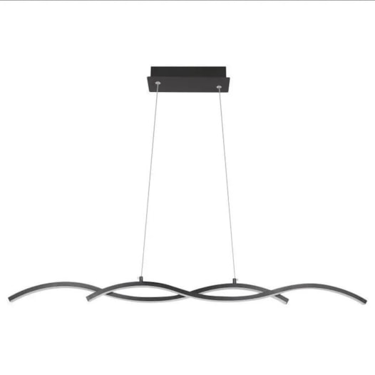 PENDENTE TWINE LED 15W 3000K 88X7CM PRETO | STUDIOLUCE WHITE QPD1339PT