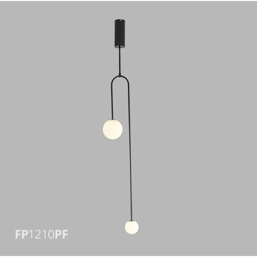 PENDENTE VERTICALI 2L G9 Ø1600X250MM PRETO FOSCO/LEITOSO | FLAVO FP1210PF PENDENTE VERTICALI 2L G9 Ø1600X250MM PRETO FOSCO/LEITOSO | FLAVO FP1210PF