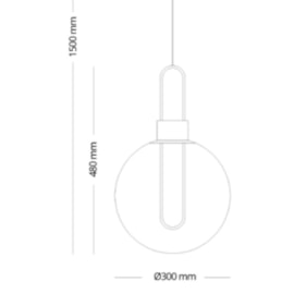 PENDENTE VETRI LED 5W 3000K Ø30X150CM METAL DOURADO/VIDRO ÂMBAR | FLAVO FP1260DB PENDENTE VETRI LED 5W 3000K Ø30X150CM METAL DOURADO/VIDRO ÂMBAR | FLAVO FP1260DB
