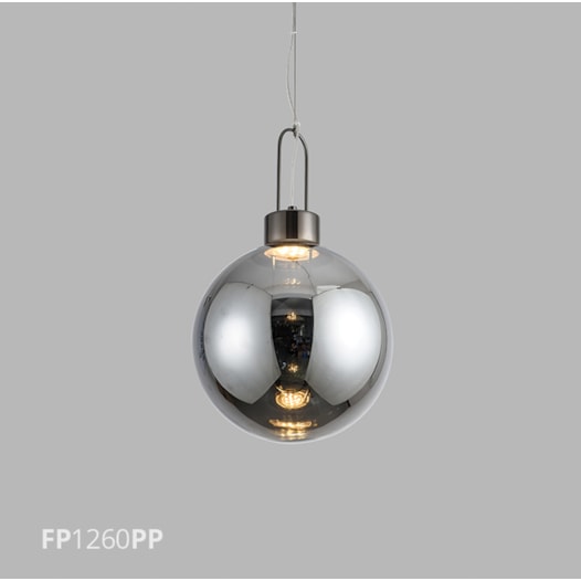 PENDENTE VETRI LED 5W 3000K Ø30X150CM METAL PRETO PEROLIZADO/VIDRO FUMÊ | FLAVO FP1260PP PENDENTE VETRI LED 5W 3000K Ø30X150CM METAL PRETO PEROLIZADO/VIDRO FUMÊ | FLAVO FP1260PP