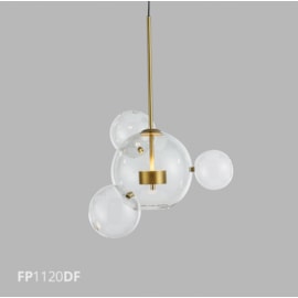 PENDENTE VETRI LED 6W 3000K 48X150CM METAL DOURADO FOSCO/VIDRO | FLAVO FP1120DF