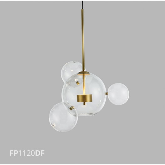 PENDENTE VETRI LED 6W 3000K 48X150CM METAL DOURADO FOSCO/VIDRO | FLAVO FP1120DF PENDENTE VETRI LED 6W 3000K 48X150CM METAL DOURADO FOSCO/VIDRO | FLAVO FP1120DF