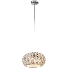 PENDENTE VIENNA 3XG9 BIVOLT 26X14CM METAL, CRISTAL E VIDRO COBRE E TRANSPARENTE | BELLA ILUMINAÇÃO HO2024-P