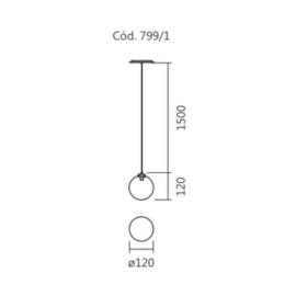 PENDENTE VIGO 1L BIPINO G9 12CM COBRE POLIDO | SPOTLINE 799/1
