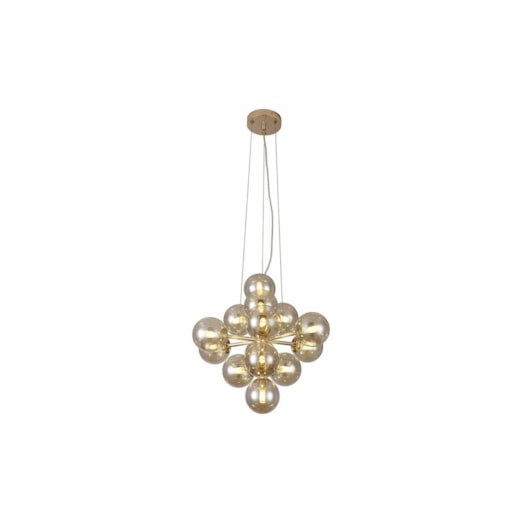 PENDENTE VINHA Ø45X45CM METAL E VIDRO DOURADO E CONHAQUE | BELLA ILUMINAÇÃO QT001G PENDENTE VINHA Ø45X45CM METAL E VIDRO DOURADO E CONHAQUE | BELLA ILUMINAÇÃO QT001G