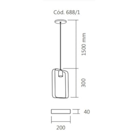 PENDENTE VITARA 1L E27 30CM | SPOTLINE 688/1