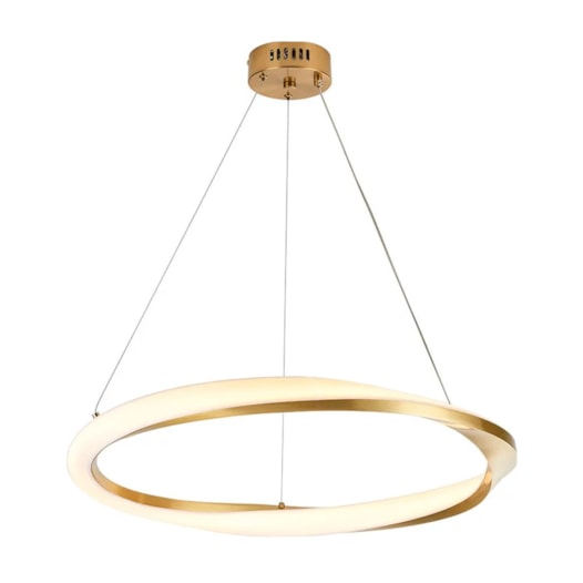 PENDENTE WAVE ARO SIMPLES DOURADO ESCOVADO 600 LED 30W 3000K 1800LM BIVOLT | USINA IMPORTS UI20205/60DR PENDENTE WAVE ARO SIMPLES DOURADO ESCOVADO 600 LED 30W 3000K 1800LM BIVOLT | USINA IMPORTS UI20205/60DR