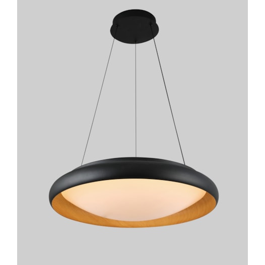 PENDENTE WELL PRETO/MADEIRA 52W 3000K 3900lm BIVOLT 20lm 520MM | SL ILUMINAÇÃO 483 PENDENTE WELL PRETO/MADEIRA 52W 3000K 3900lm BIVOLT 20lm 520MM | SL ILUMINAÇÃO 483