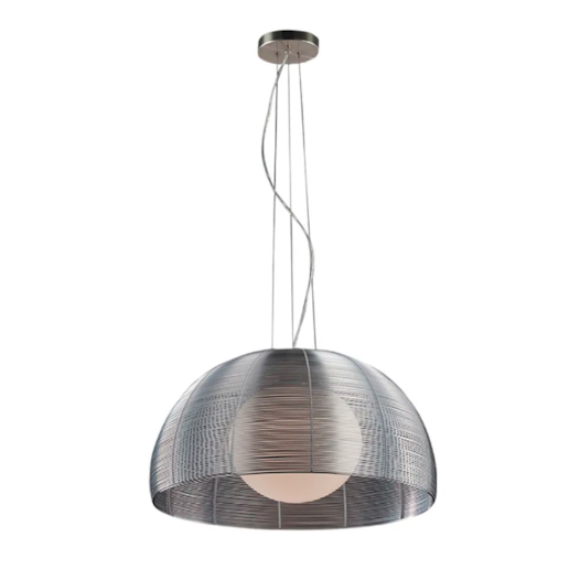 PENDENTE WIRE 1XE27 BIVOLT 42X24CM ALUMÍNIO, METAL E VIDRO CROMADO E PRATA | BELLA ILUMINAÇÃO GA007S PENDENTE WIRE 1XE27 BIVOLT 42X24CM ALUMÍNIO, METAL E VIDRO CROMADO E PRATA | BELLA ILUMINAÇÃO GA007S