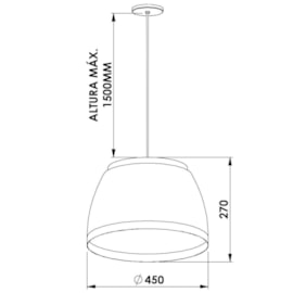 PENDENTE ZO'E 25W 450X270MM | NEWLINE PD02014