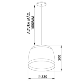 PENDENTE ZO'E CFL 25W 330X200MM | NEWLINE PD02013