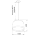 PENDENTE ZO'E CFL 25W 330X200MM | NEWLINE PD02013