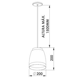 PENDENTE ZO'E CL 25W 200X200MM | NEWLINE PD02012