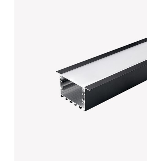 PERFIL 50 DE EMBUTIR PARA FITA LED 0,6X0,4CM ALUMÍNIO PRETO 2M | OPUS LED OPS 86534 PERFIL 50 DE EMBUTIR PARA FITA LED 0,6X0,4CM ALUMÍNIO PRETO 2M | OPUS LED OPS 86534