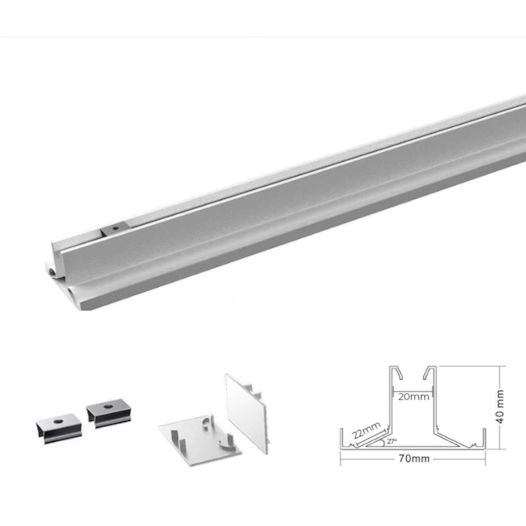 PERFIL ARANDELA 40X70MM BRANCO | NORDECOR 4237 PERFIL ARANDELA 40X70MM BRANCO | NORDECOR 4237