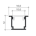 PERFIL DE ALUMÍNIO EMBUTIR 16MM | BELLUCE BLL0221 PERFIL DE ALUMÍNIO EMBUTIR 16MM | BELLUCE BLL0221