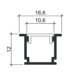 PERFIL DE ALUMÍNIO EMBUTIR 16MM | BELLUCE BLL0221 PERFIL DE ALUMÍNIO EMBUTIR 16MM | BELLUCE BLL0221