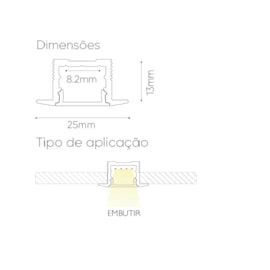 PERFIL DE ALUMÍNIO EMBUTIR MINI PREÇO POR METRO | ROMALUX 80135 PERFIL DE ALUMÍNIO EMBUTIR MINI PREÇO POR METRO | ROMALUX 80135