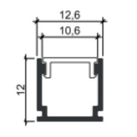 PERFIL DE ALUMÍNIO SOBREPOR 12MM | BELLUCE BLL0223 PERFIL DE ALUMÍNIO SOBREPOR 12MM | BELLUCE BLL0223