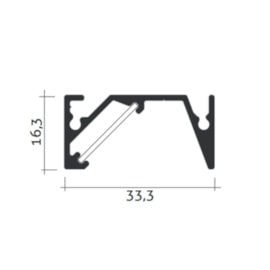 PERFIL DE ALUMÍNIO SOBREPOR MÓVEIS 16x33 | BELLUCE BLL0224 PERFIL DE ALUMÍNIO SOBREPOR MÓVEIS 16x33 | BELLUCE BLL0224