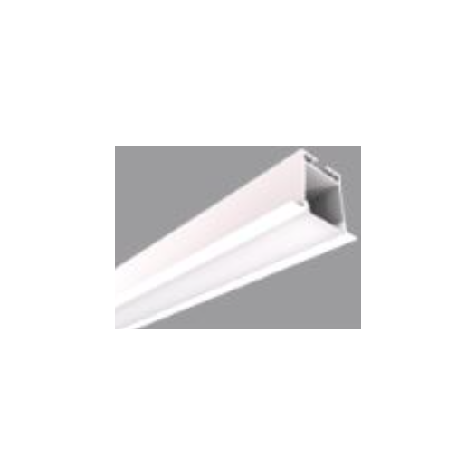 PERFIL DE EMBUTIR ABA VARA DE 3M 300X3,4X2,8CM ALUMÍNIO E ACRÍLICO BRANCO | DIMLUX 700036S/FT-3MTS