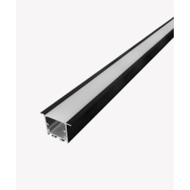 PERFIL DE EMBUTIR BOLT LINEAR 35 3 METROS 300X5,1X3,5CM ALUMÍNIO PRETO | OPUS LED OPS 39299