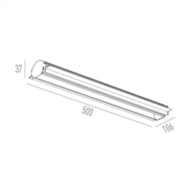 PERFIL DE EMBUTIR JAZZ NO FRAME SEM BORDA LINEAR ALUMÍNIO 50CM BRANCO | INTERLIGHT ACS.9000 PERFIL DE EMBUTIR JAZZ NO FRAME SEM BORDA LINEAR ALUMÍNIO 50CM BRANCO | INTERLIGHT ACS.9000