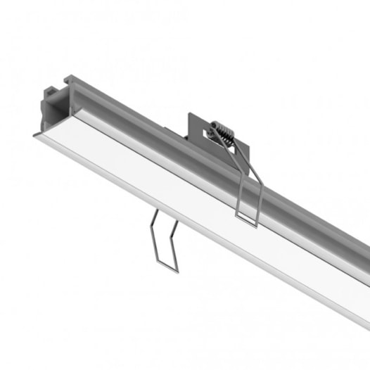 PERFIL DE EMBUTIR LED SOB MEDIDA LINEAR 11W/M 12V ALUMÍNIO | MISTERLED SLED9002C 11W