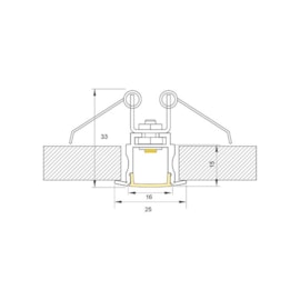 PERFIL DE EMBUTIR LED SOB MEDIDA LINEAR 14,4W/M 12V ALUMÍNIO | MISTERLED SLED9002C 14,4W