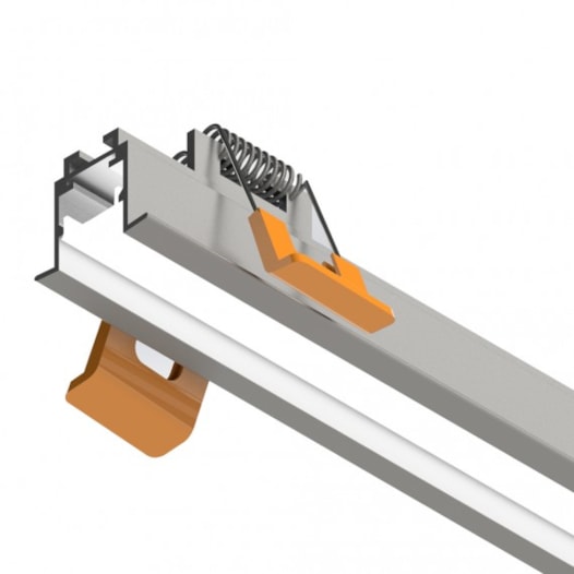 PERFIL DE EMBUTIR LED SOB MEDIDA LINEAR 14,4W/M 12V ALUMÍNIO | MISTERLED SLED9002N 14,4W