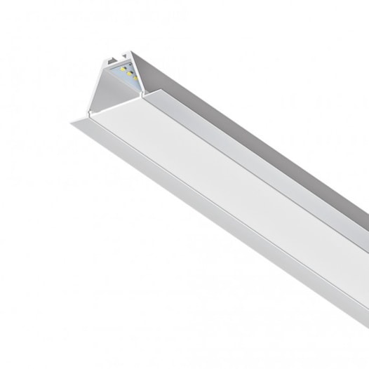 PERFIL DE EMBUTIR LED SOB MEDIDA LINEAR 14,4W/M 12V ALUMÍNIO | MISTERLED SLED9004N 14,4W