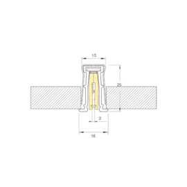 PERFIL DE EMBUTIR LED SOB MEDIDA LINEAR 2700K 9,6W 12V ALUMÍNIO BRANCO | MISTERLED SLED9013 R2 PERFIL DE EMBUTIR LED SOB MEDIDA LINEAR 2700K 9,6W 12V ALUMÍNIO BRANCO | MISTERLED SLED9013 R2