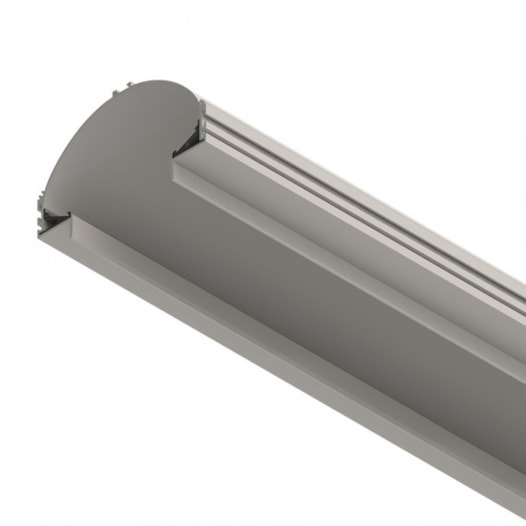 PERFIL DE EMBUTIR LED SOB MEDIDA LINEAR NO FRAME 2X14,4W/M 12V ALUMÍNIO BRANCO | MISTERLED SLED9048 S80