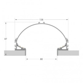 PERFIL DE EMBUTIR LED SOB MEDIDA LINEAR NO FRAME 2X18W/M 12V ALUMÍNIO BRANCO | MISTERLED SLED9048 S8 PERFIL DE EMBUTIR LED SOB MEDIDA LINEAR NO FRAME 2X18W/M 12V ALUMÍNIO BRANCO | MISTERLED SLED9048 S8