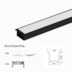 PERFIL DE EMBUTIR LINEAR 3 METROS PARA MDF 300X2,73X1,53CM PRETO | NORDECOR 4201