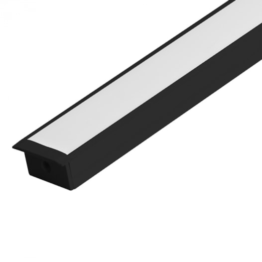 PERFIL DE EMBUTIR LINEAR 3 METROS PARA MDF 300X2,73X1,53CM PRETO | NORDECOR 4201