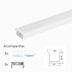 PERFIL DE EMBUTIR LINEAR 300X2,73X1,5CM ALUMÍNIO E POLICARBONATO BRANCO | NORDECOR 4217 PERFIL DE EMBUTIR LINEAR 300X2,73X1,5CM ALUMÍNIO E POLICARBONATO BRANCO | NORDECOR 4217