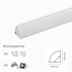 PERFIL DE EMBUTIR LINEAR DE CANTO 90° BRANCO FOSCO | NORDECOR 4165 PERFIL DE EMBUTIR LINEAR DE CANTO 90° BRANCO FOSCO | NORDECOR 4165