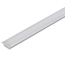 PERFIL DE EMBUTIR LINEAR PARA PISO 100X2,15X1,1CM ALUMÍNIO PRATA | GAYA 9166