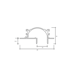 PERFIL DE EMBUTIR NO FRAME UNO | BELLUCE BLL0184