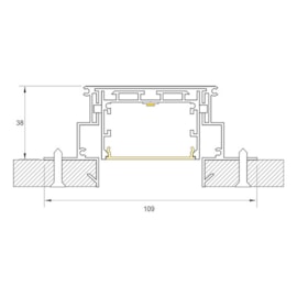 PERFIL DE EMBUTIR RECUADO LED SOB MEDIDA LINEAR 18W/M 12V ALUMÍNIO | MISTERLED SLED9021EF K50 18W PERFIL DE EMBUTIR RECUADO LED SOB MEDIDA LINEAR 18W/M 12V ALUMÍNIO | MISTERLED SLED9021EF K50 18W
