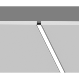 PERFIL DE EMBUTIR SIMPLE WAY W25E BAIXO LINEAR 0,5 METROS ALUMÍNIO E ACRÍLICO | INTERLIGHT W25E.9330