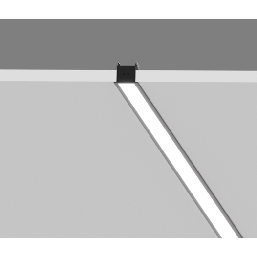 PERFIL DE EMBUTIR SIMPLE WAY W25E BAIXO LINEAR 1,5 METRO ALUMÍNIO E ACRÍLICO | INTERLIGHT W25EP.9393