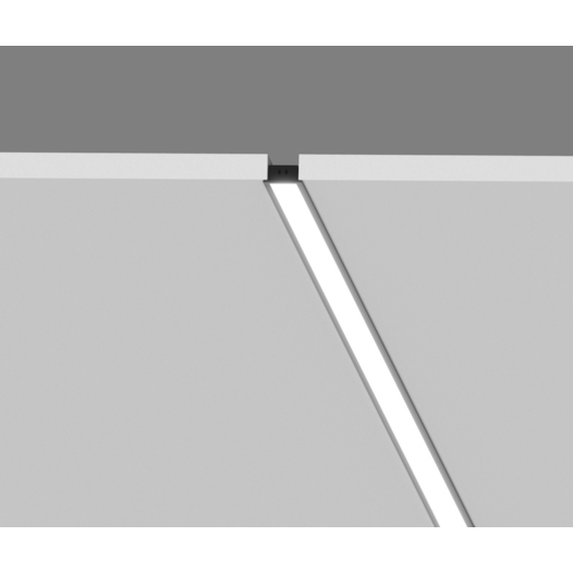 PERFIL DE EMBUTIR SIMPLE WAY W25E BAIXO LINEAR 1,5 METROS ALUMÍNIO E ACRÍLICO | INTERLIGHT W25E.9333